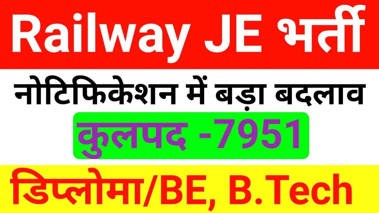 Railway JE Recruitment 2024