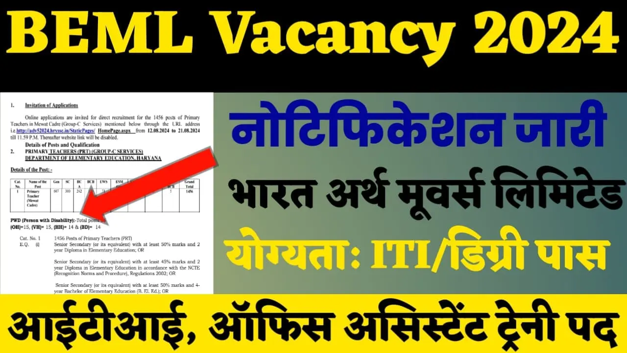 BEML Vacancy 2024