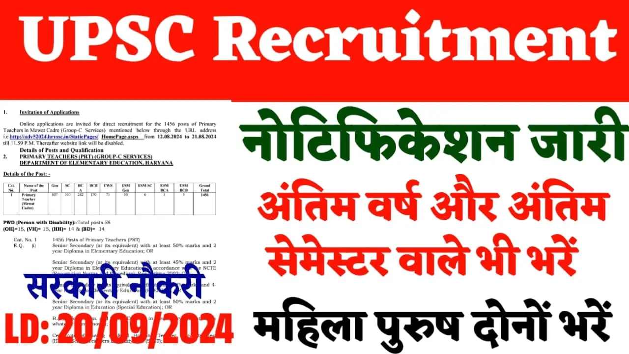 UPSC Recruitment 2025