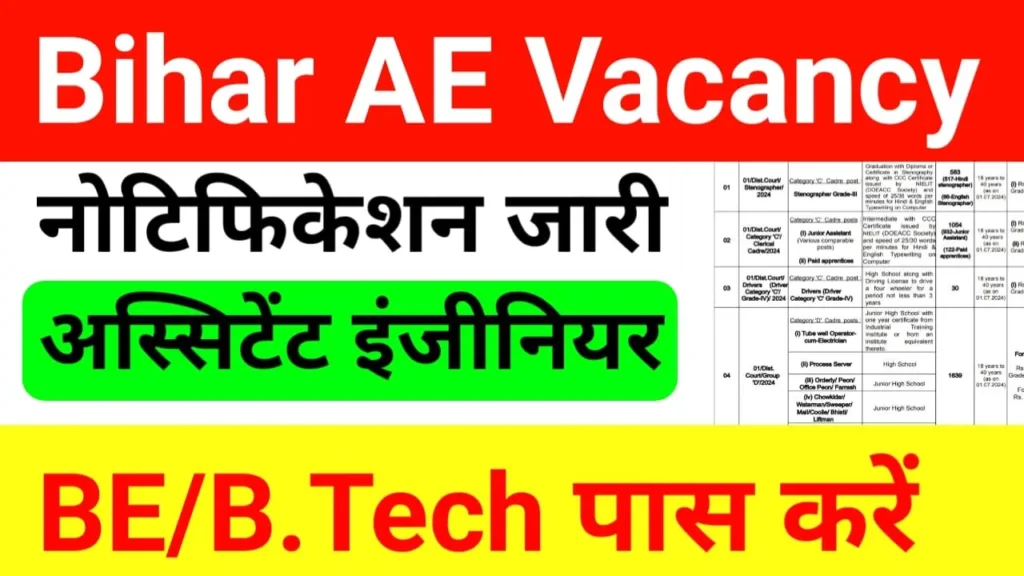 Bihar AE Recruitment 2024