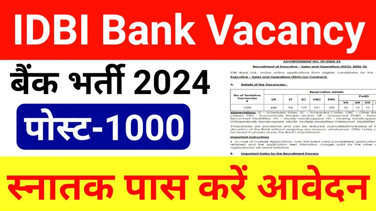 IDBI Recruitment 2024