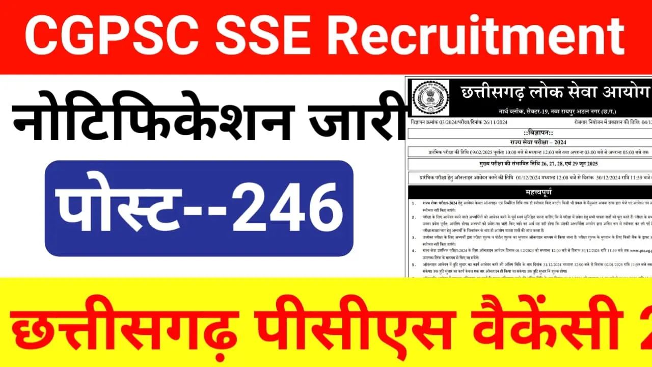 CGPSC Pre Recruitment 2024